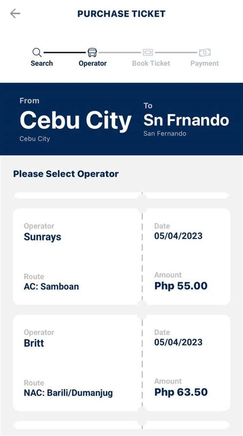 Book Tickets On The Cebu South Bus Terminal App .